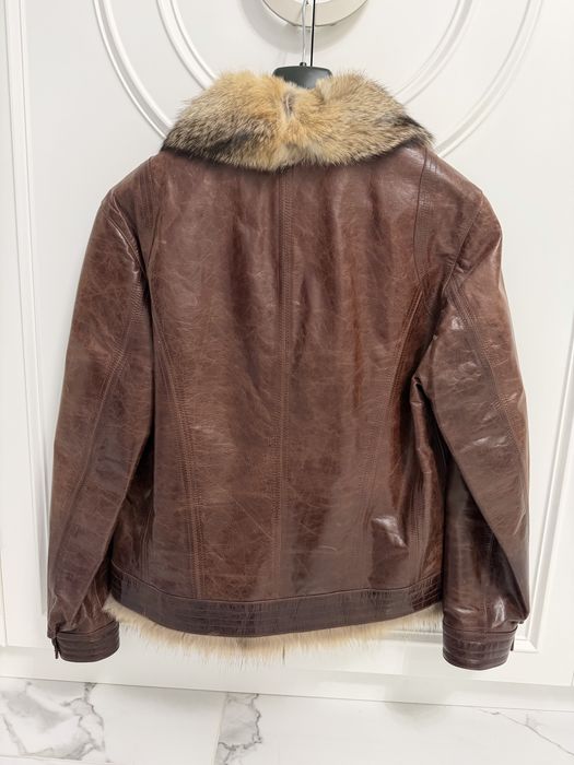 Шкіряна куртка на мєху чоловіча розмір м