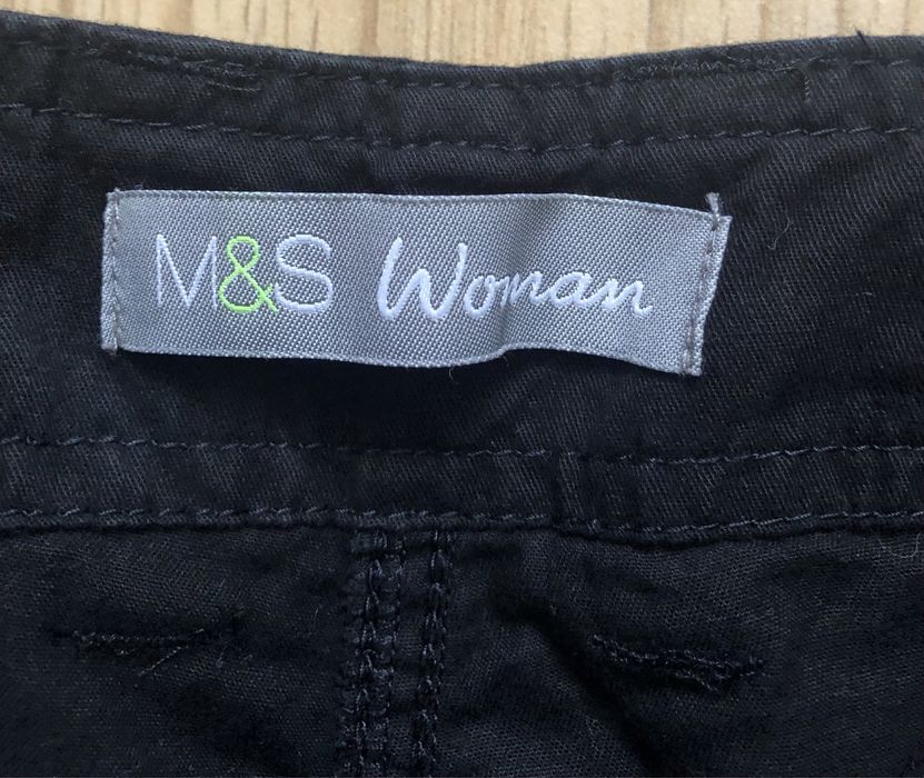 Czarne bawełniane szorty M&S Woman XXXL
