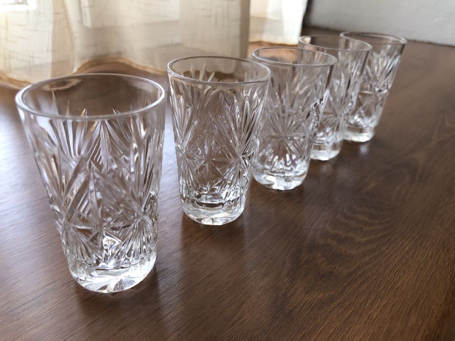 Кришталеві малі стакани 5 шт ціна за всі виробництво СРСР