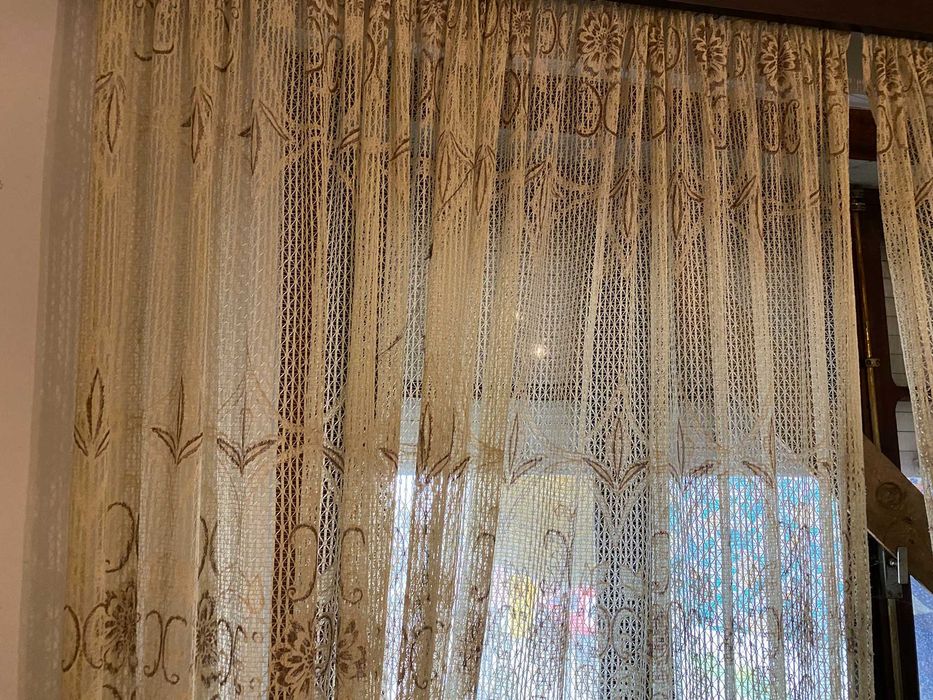 conjunto de 2 cortinados bejes