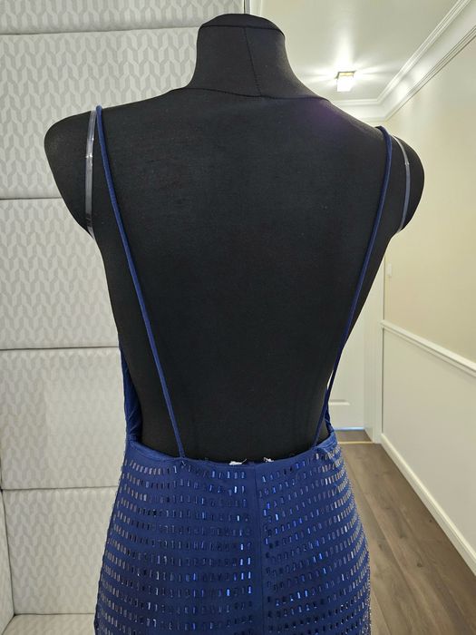 Sukienka maxi Asos M 38 zdobiona maxi odkryte plecy