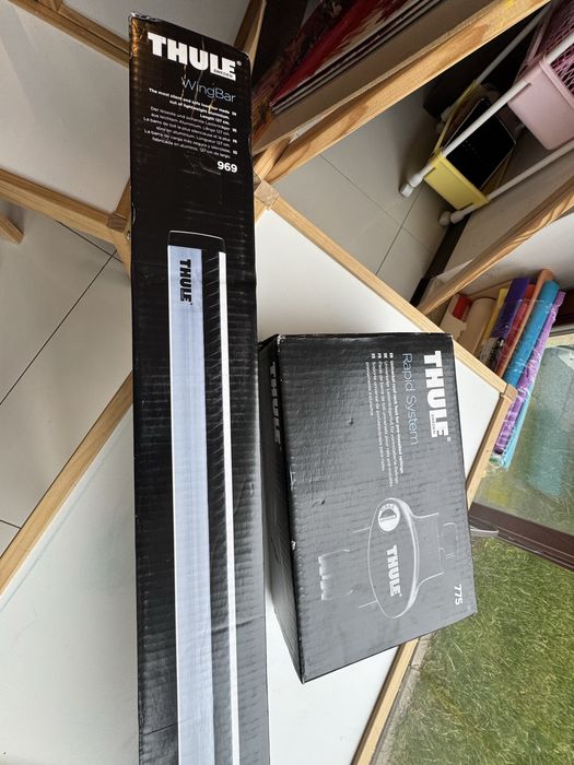 Bagażnik na relingi  Thule wingbar 969 i stopy Thule 775 Nowy Warszawa