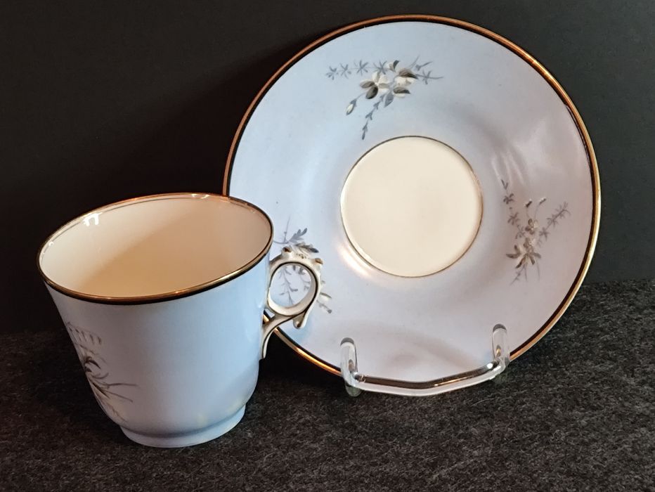 Porcelana Śląska TIEFENFURT Parowa Duo kawa  ok 1900 tok Unikat
