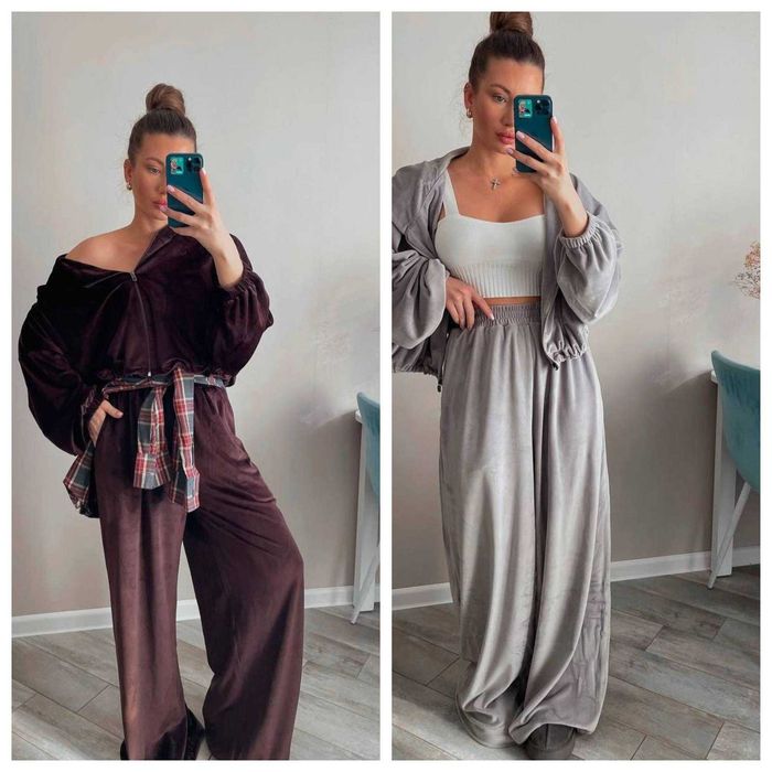 Костюм жіночий велюр оверсайз є великі розміри | женский модель 1661