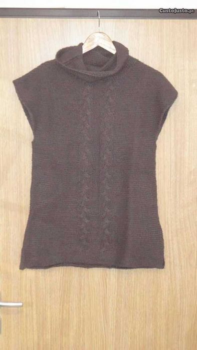 Camisola de senhora em malha castanho Liorina