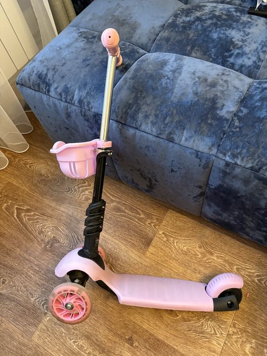 Самокат дитячий, рожевий