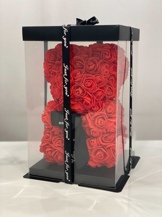 Miś z Róż Niesamowity Prezent , Walentynki, Rocznica i i Dzień Kobiet