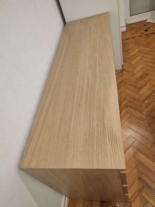 Cómoda Malm com 6 gavetas 160 x 78 cm em ótimo estado