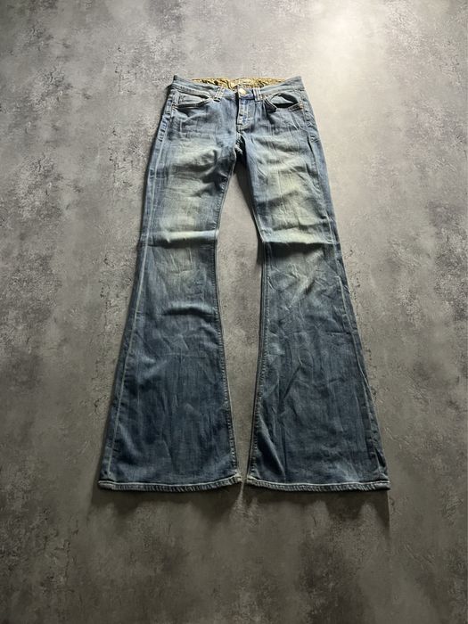 Джинси flared faded jeans клеш кльош джинсы opium baggy archive голубі
