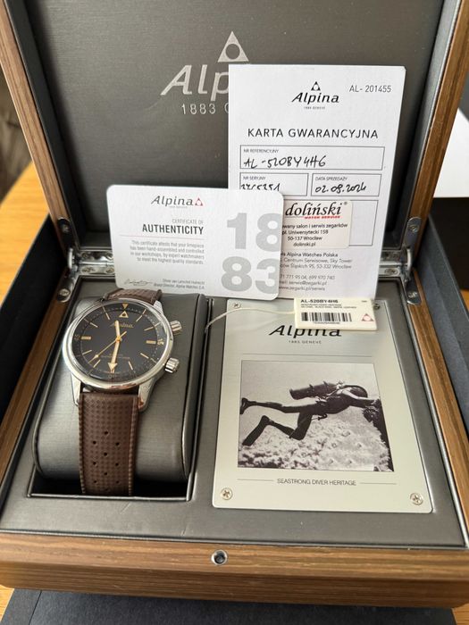 Zegarek Alpina Seastrong Diver 300 Heritage AL-520BY4H6 + 6 pasków FULL SET