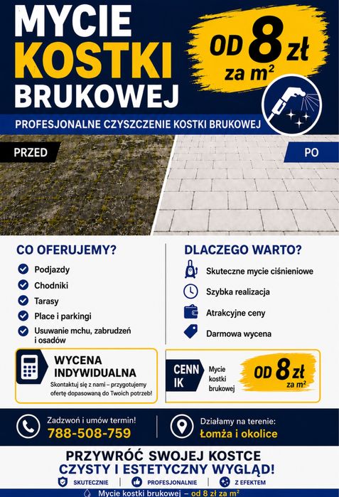 Mycie kostki brukowej