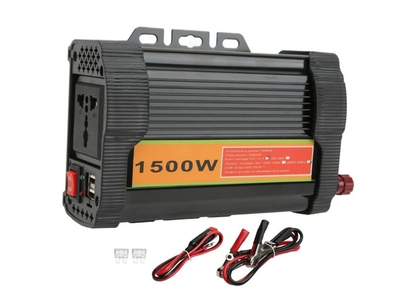 Inversor De Potência De 1500 W Preto, Onda Senoidal Modificada, Conversor De Carro Dc 12 V Para Ac 220 240 V Para Emergência Slowmoose