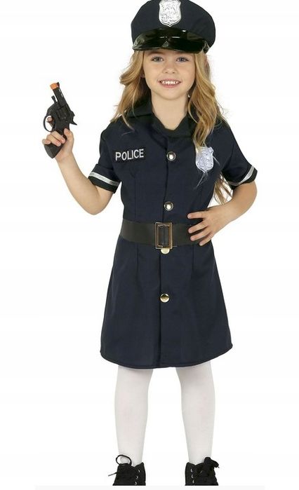 STRÓJ małej POLICJANTKI mała POLICJANTKA POLICJA 146 przebranie kostiu