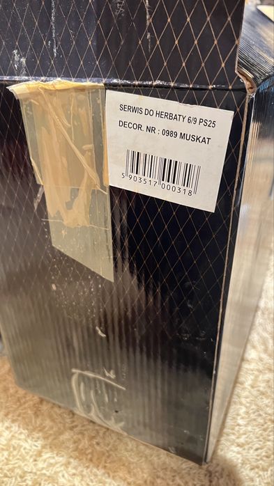 Porcelana Bogucice serwis do herbaty 6 osob muskat 0989 15 elementow