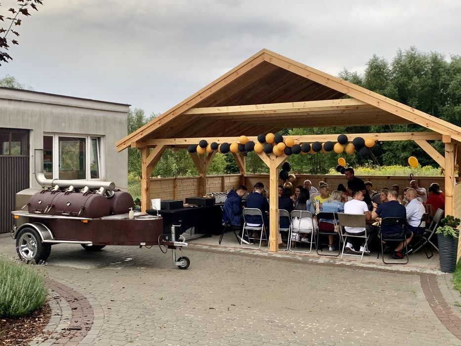 Grill Catering Mobilny Barbecue BBQ V8 Smoker Imprezy Eventy Katering