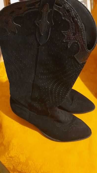 Kozaki zamszowe czarne