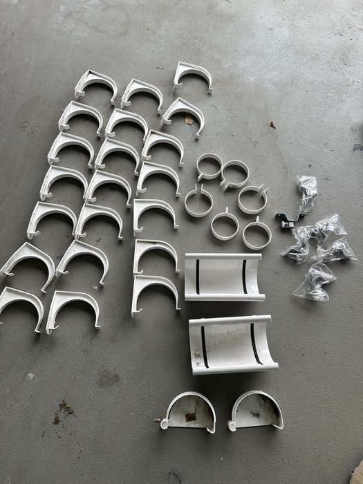 Bryza system rynny biale uchwyt denko łacznik 125mm