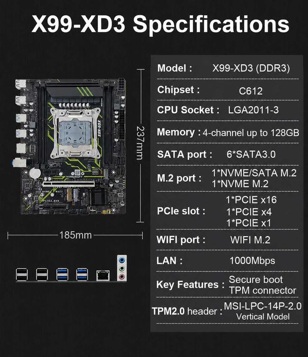 動作確認済み】E5-2698B V3+X99マザーボード+16GBメモリ 動作確認済み】E5-