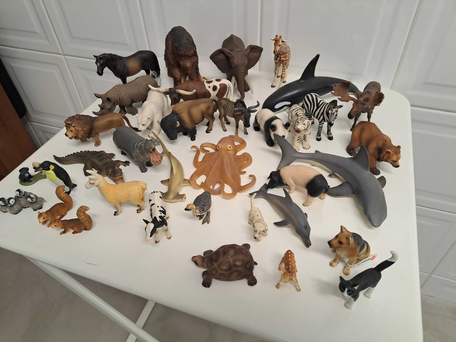 Lote de animais Schleich originais – cerca de 35 figuras – Excelente estado