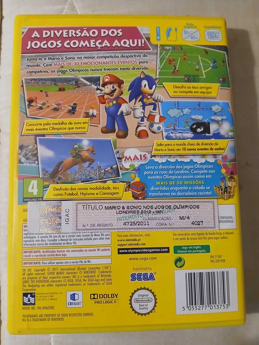 Wii Mário&Sonic - Jogos Olimpicos 2012