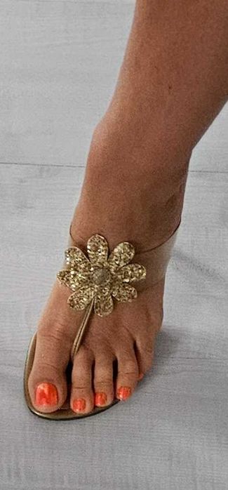 ZŁOTE luksusowe klapki roz 41