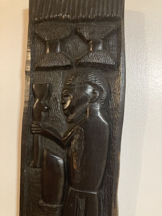 Painel /,Alto relevo decorativo em Pau Preto africano