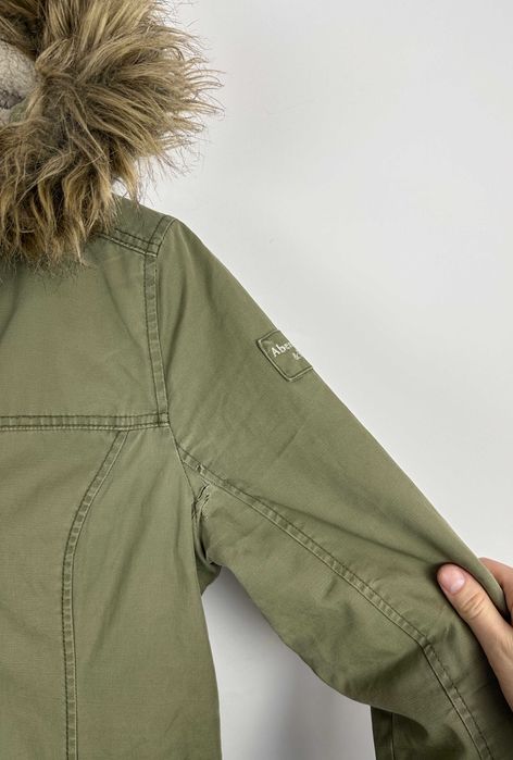 Kurtka damska ABERCROMBIE & FITCH parka z futerkiem y2k r. L