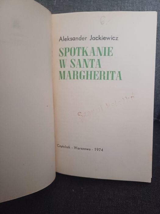 Aleksander Jackiewicz Spotkanie w Santa Margherita