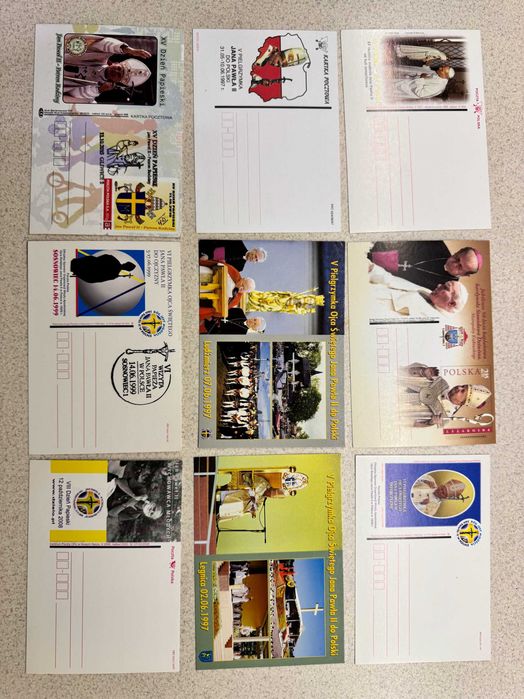 Kartki pocztowe Jan Paweł II - komplet 51 sztuk