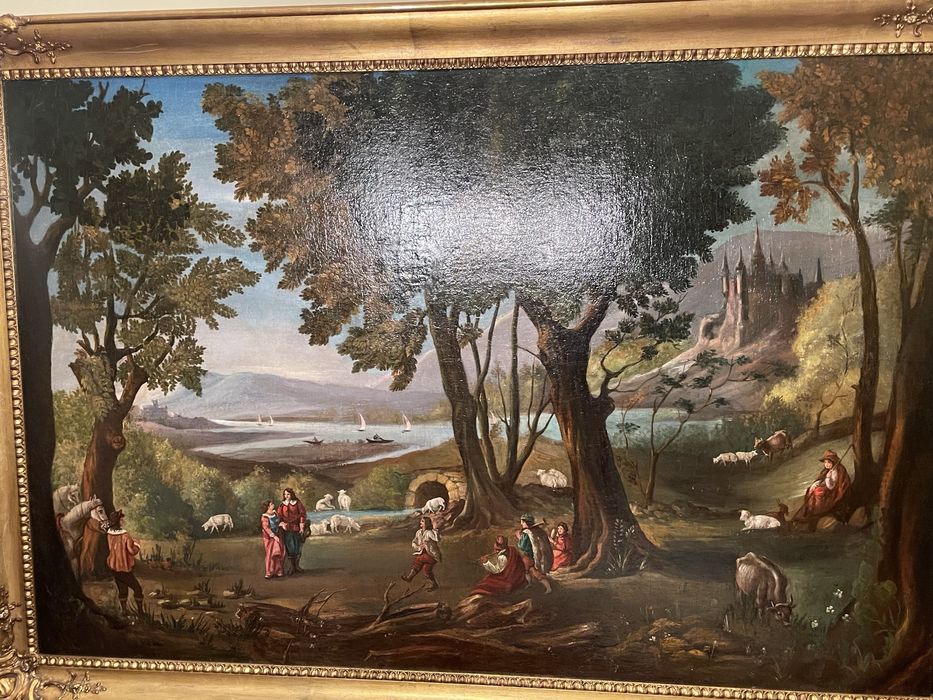 Pintura oleo sec XVIII escola Francesa