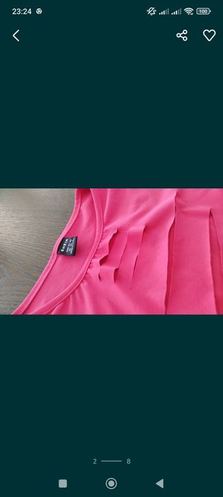 Bluzka top XS 34 różowy bluzeczka