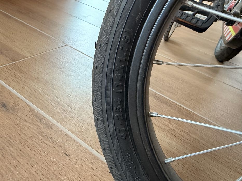Rower dziecięcy 14” STRAŻ POŻARNA 112 + boczne kółka – bardzo dobry stan
