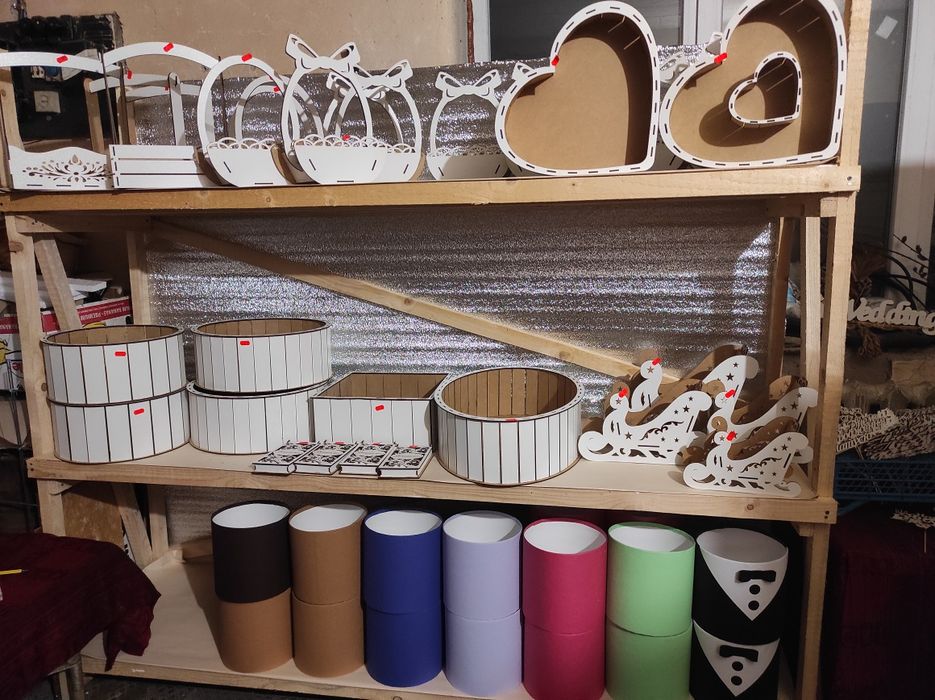 Круглые шляпные коробки. Коробки для цветов.