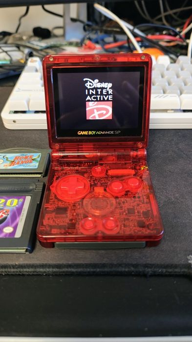 Gameboy Advanced SP ITA + USB C + 3 Gry