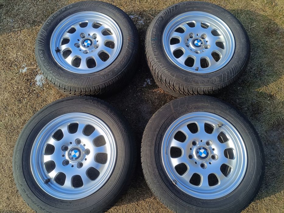 felgi aluminiowe 5x120 bmw 3 e36 e46 z3 e30 7x15 et42 opony 1094499