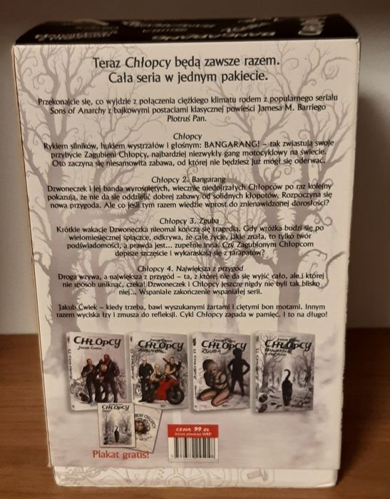 "Chłopcy" pakiet tom 1-4 box plakat Jakub Ćwiek