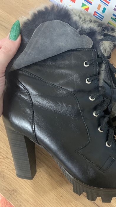 Ботинки кожаные, черевики шкіряні 40 р