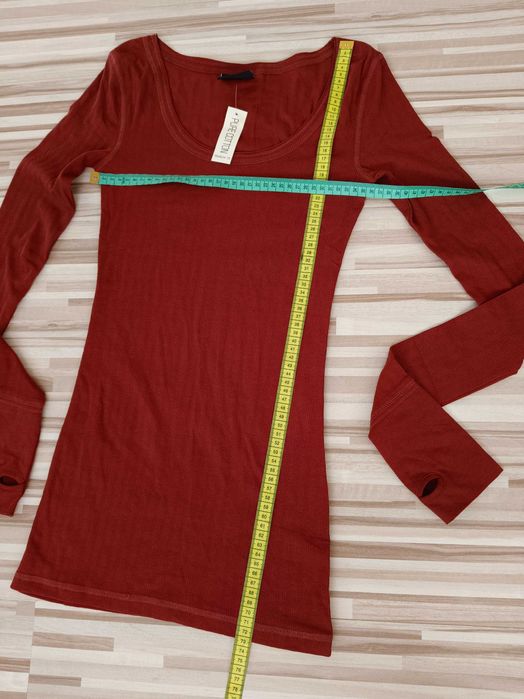 Bluzka t-shirt, Basic, długi rękaw, nowy, M