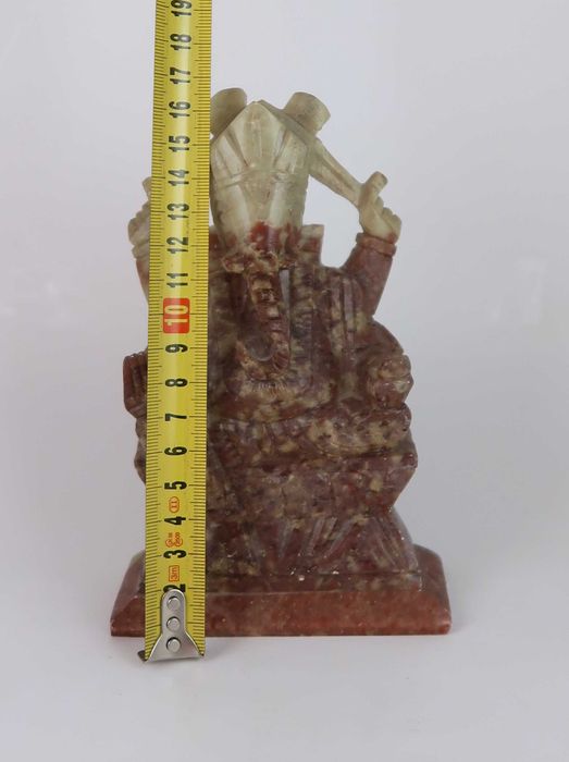 Estatueta esculpida Ganesha - pedra sabão