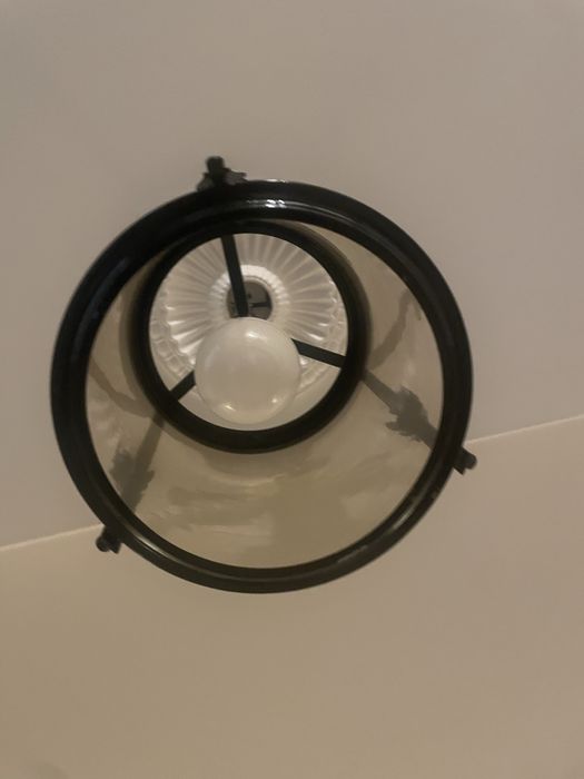 Candeeiro de tecto ferro preto