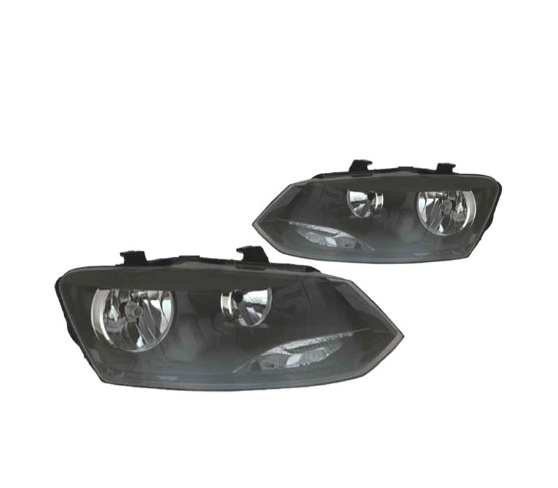 FARÓIS VW VOLKSWAGEN POLO 6R 09-14 PRETO