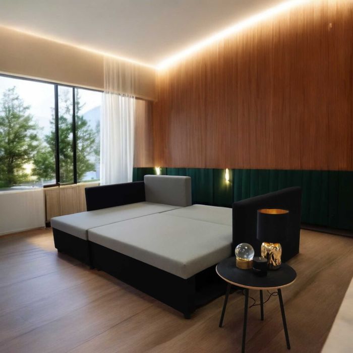 Narożnik rogówka Ateny funkcja spania pojemnik materac DARMOWA DOSTAWA