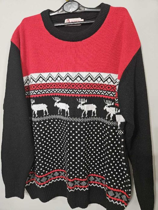 Sweter świąteczny XL Boże Narodzenie renifery