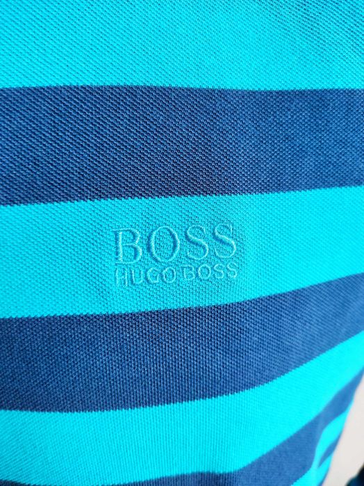 Koszulka polo z długim rękawem Hugo Boss w paski