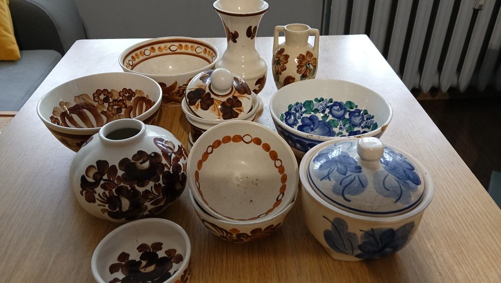 Naczynia ręcznie malowane - fajans