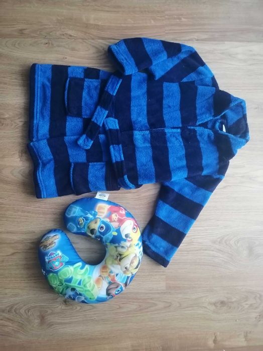 Szlafrok + poduszka chłopięca