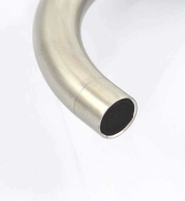 Bateria Kuchenna Kran Jednouchwytowa Szara VBChome Inox #3309