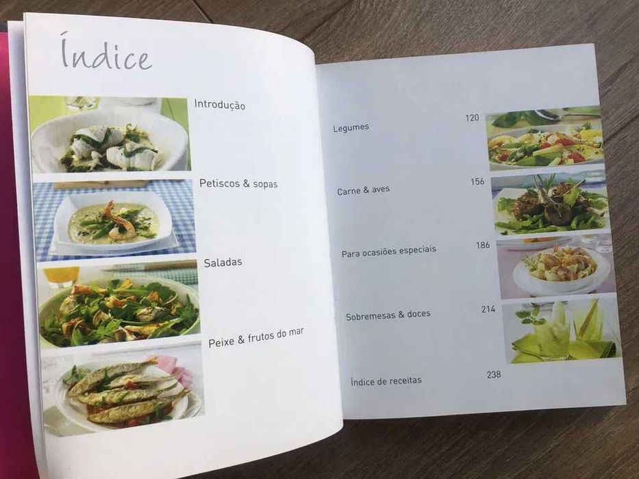 Livros receitas (“Na mesa em 20 minutos” e "Receitas para dois")