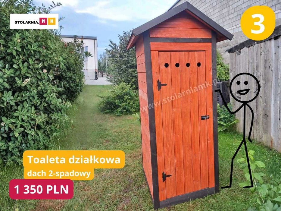 Wychodki z dachem dwu spadowym