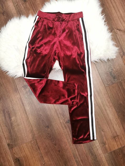 Spodnie dresowe dresy damskie welurowe S 36